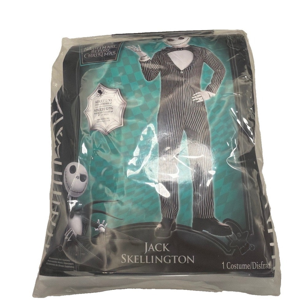 Disney Nightmare Before Christmas Jack Skellington Costume Adult L XL Size 46